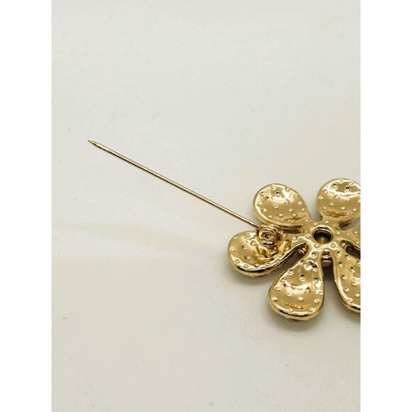 Isaac Mizrahi Floral Brooch Clear and Pink Crystal Flowers with Tag  Statement - Picture 4 of 13